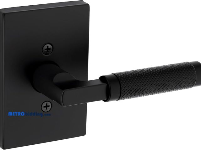 Lot 88-480141 - Kwikset Prava Matte Black Half-Dummy Reversible Door Handle