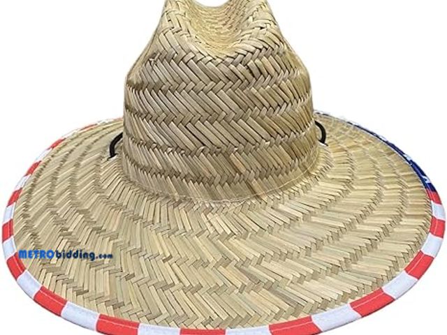 Lot 88-492032 - Printed Pattern Straw Sun Hat