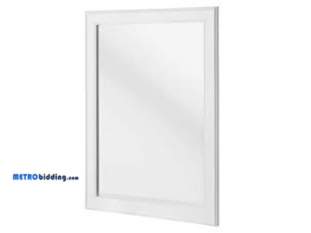 Lot 88-490589 - Home Decorators Collection Gazette 23.5 in. W x 32 in. H Rectangular Wood Framed Wall Bathroom Vanit...