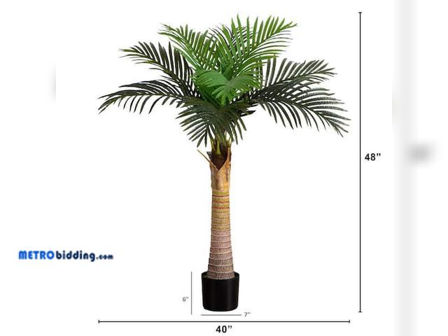Lot 88-492408 - Nearly Natural 4 ft. Artificial Coconut Palm Tree