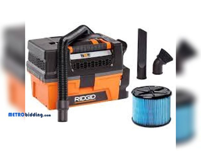 Lot 88-491682 - RIDGID 3 Gal. 5.0 Peak HP NXT Shop Vacuum Wet Dry Vac with Fine Dust Filter, Expandable Hose and Acc...