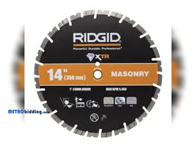 Lot 88-501318 - RIDGID 14 in. Masonry Diamond Blade HD-MPTS14