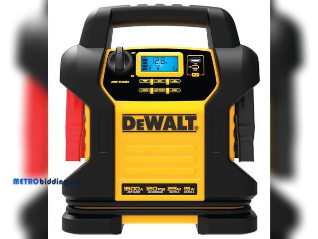 Lot 88-491611 - DEWALT DXAEJ14-Type2 Digital Portable Power Station Jump Starter - 1600 Peak Amps with 120 PSI Compr...