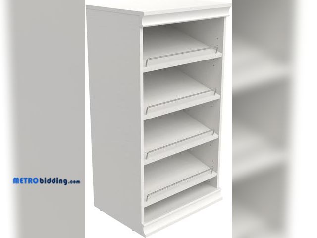 Lot 88-494370 - ClosetMaid Modular Storage Shelf Unit with Angled Shoe Shelves, White