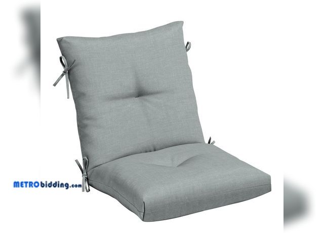Lot 88-498415 - ARDEN 21 in. x 21 in. Outdoor Plush Modern Tufted Blowfill Dining Chair Cushion, Stone Grey Leala ZQ...