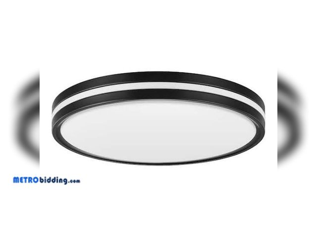 Lot 88-501637 - Project Source with Night Light 13-in Matte black Indoor 1