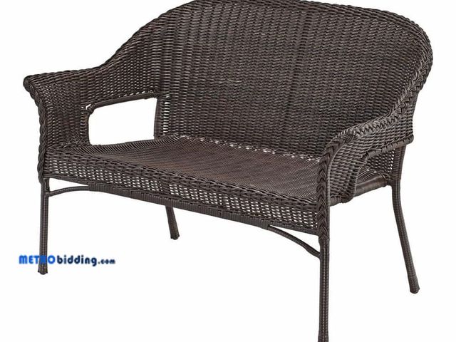 Lot 88-483562 - Stylewell Emerald View Brown Wicker Outdoor Stack Loveseat
