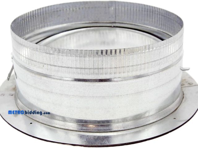 Lot 88-496477 - HVAC Premium Stick-on Collar Duct with Damper | Galvanized Steel Metal Collar Duct with Damper 30 Ga...