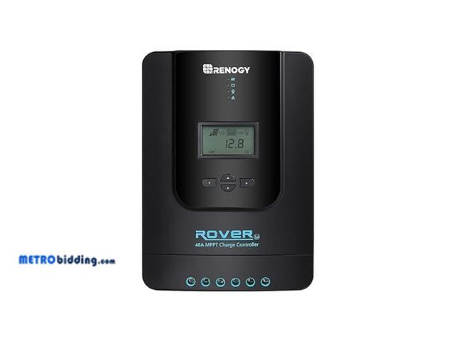 Lot 88-499061 - Renogy Solar Charge Controller Rover 40A 12V24V Auto Parameter DC Input MPPT Charge Controller for S...