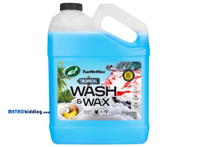 Lot 88-494132 - Turtle Wax Foaming Car Wash Soap &amp; Wax, Coconut Banana Scent, 128 fl oz (1 gal)