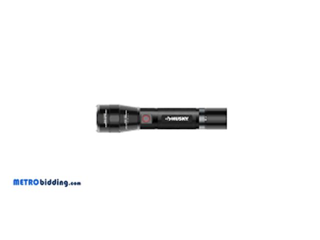 Lot 88-492602 - Husky 2500 Lumen Rechargeable Focusing Dual-Power Aluminum Flashlight , Used, Works
