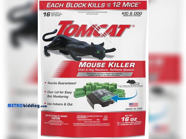 Lot 88-498293 - Tomcat Mouse Killer Child and Dog Resistant, Refillable Station for Indoor and Outdoor, 1 Station an...