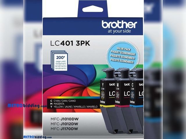 Lot 88-507810 - Brother Genuine LC4013PKS Standard-Yield Colour Ink Cartridge 3-Pack