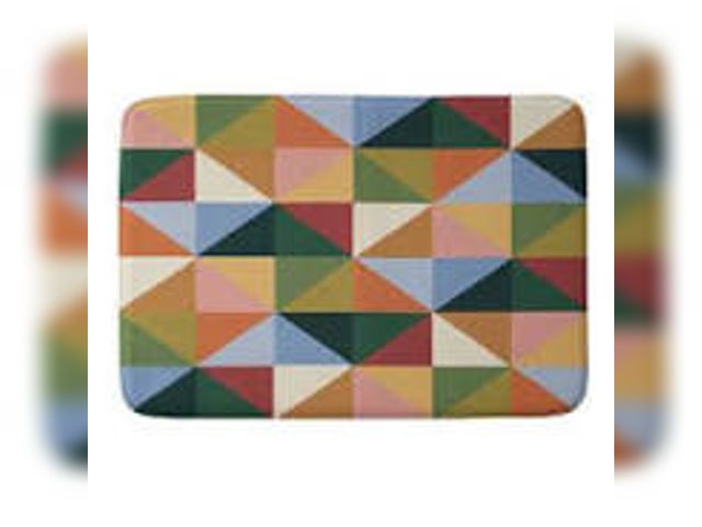 Lot 88-494887 - Warm Triangles Bath Rug by Gigi Rosado - society6