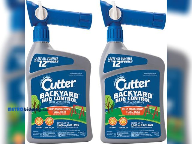 Lot 88-498340 - Cutter Backyard Bug Control Spray Concentrate (2 Pack), Kills Mosquitoes, Fleas &amp; Listed Ants, 3...