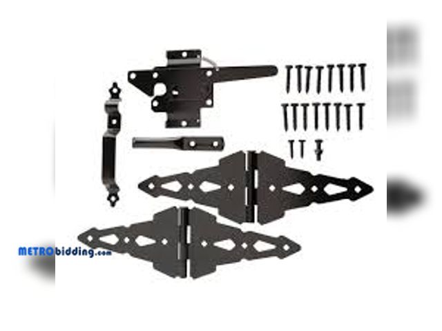 Lot 88-481251 - Everbilt Black Post Latch Gate Set 24417