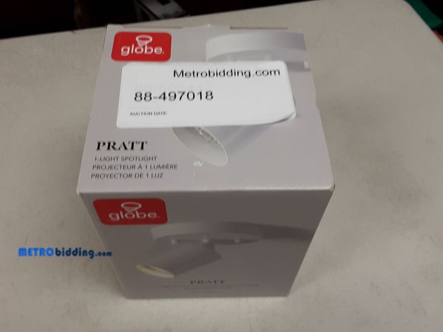 Lot 88-497018 - GLOBE Electric 57499 Pratt 1-Light Track Lighting Spotlight, Matte White, Bulb Not Included