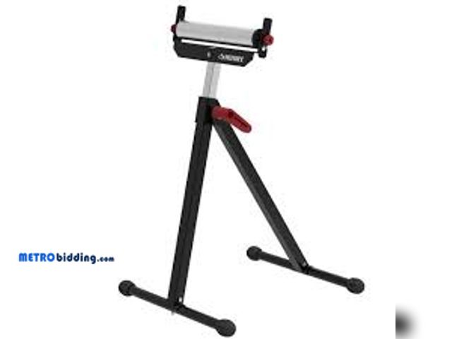 Lot 88-493853 - Husky 28 in. to 43 in. Stationary Steel Roller Stand with Edge Guide