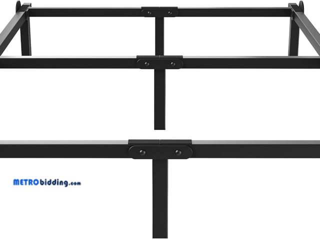 Lot 88-492969 - Metal Bed Frame, 9-Leg Bed Base, 8 inches Support for Box Spring, Full, Easy Assembly, Black