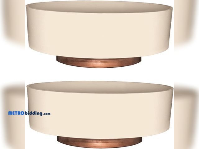 Lot 88-498001 - The HC Companies 8 Inch Round Plastic Succulent Capri Bowl Decorative Indoor Flower Succulent Plante...