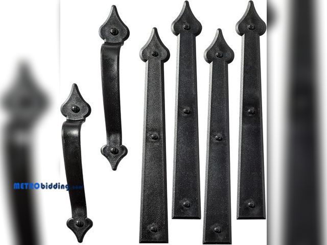 Lot 88-482566 - Cre8tive Hardware Classic Spade Magnetic Garage Door Hardware (6 Piece)