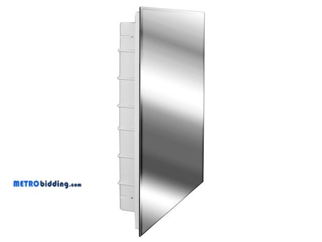 Lot 88-495420 - Glacier Bay Spacecab 16 in. W x 26 in. H Rectangular Frameless Recessed Medicine Cabinet with Polish...