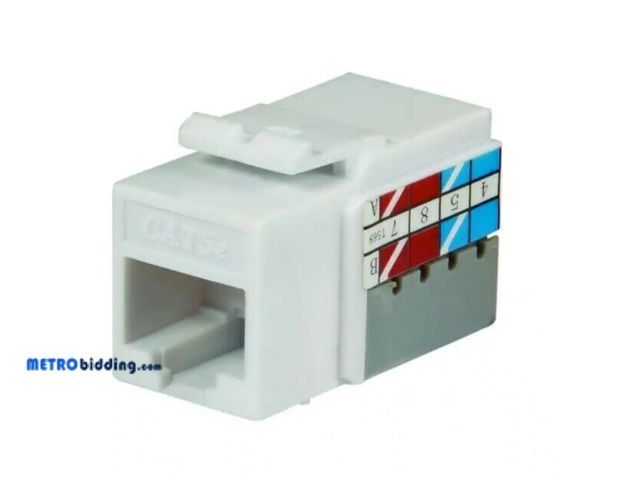 Lot 88-504916 - Commercial Electric 10 Pack Cat5c Jacks New Sealed Retail