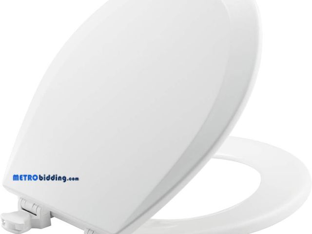 Lot 88-498041 - BEMIS 500EC 390 Toilet Seat with Easy Clean &amp; Change Hinges, 1 Pack Round, Cotton White
