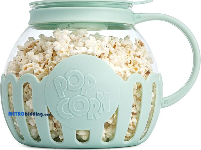 Lot 88-498051 - Ecolution Patented Micro-Pop Microwave Popcorn Popper with Temperature Safe Glass, 3-in-1 Lid Measur...
