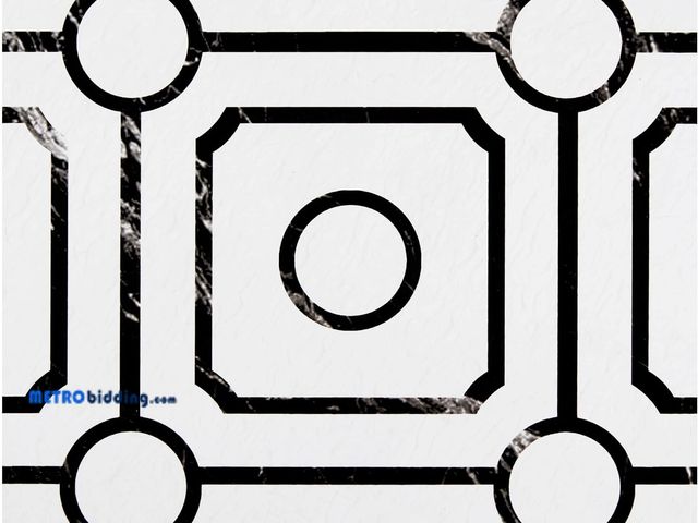 Lot 88-498157 - Retro Self Adhesive 12-Inch Vinyl Floor Tiles, 20 Tiles - 12" x 12", Carrera Pattern - Peel &amp; St...