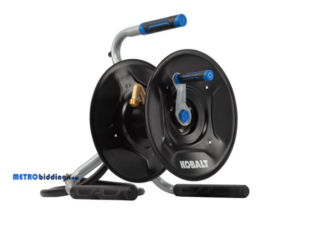 Lot 88-501701 - Kobalt Steel 75-ft Stand Hose Reel in the Garden Hose Reels