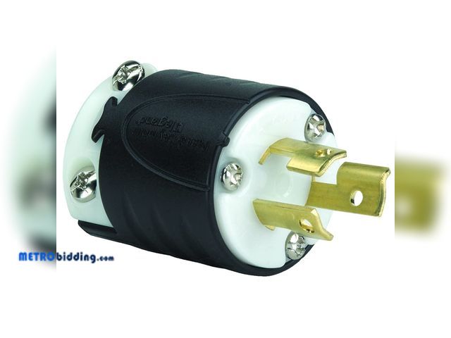 Lot 88-501550 - Pass &amp; Seymour PSL715-P Turnlok Grounding Plug, 2P, 3W, 15A, 277V, L7-15P