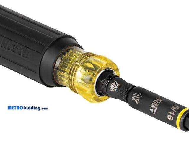 Lot 88-493993 - Klein Tools 32500HD Multi-Bit Screwdriver/Nut Driver, Impact Rated 11-in-1 Tool with Phillips, Slott...