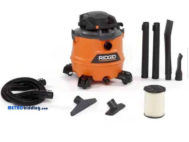 Lot 88-493783 - RIDGID 16 Gal. 6.5-Peak HP NXT Wet/Dry Shop Vacuum with Detachable Blower, Filter, Hose and Accessor...