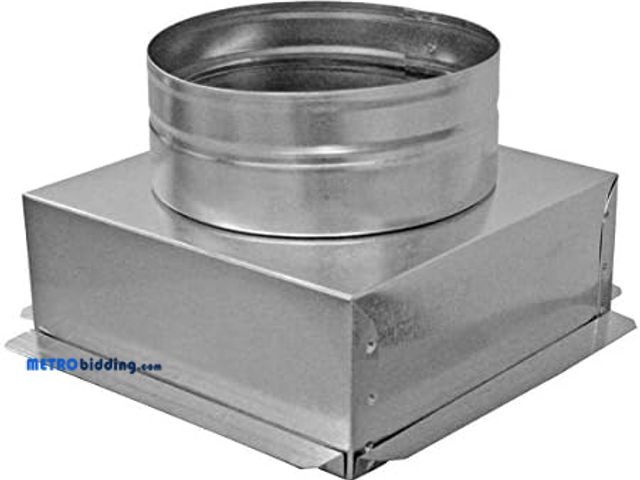 Lot 88-495623 - 12" x 12" Ceiling Box, w/ 10" Round Collar - Connects Register Vent and Diffuser HVAC
