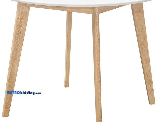 Lot 88-496946 - Coaster Home Furnishings - Breckenridge - Solid Wood - Mid-Century Modern Dining Table with Bold Ang...