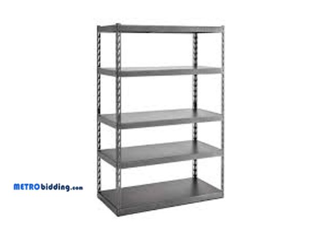 Lot 88-481060 - Gladiator 5-Tier Steel Garage Storage Shelving Unit with EZ Connect (48 in. W x 72 in. H x 24 in. D)