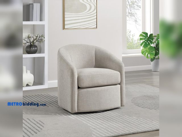 Lot 88-482827 - Bella Stone Fabric Swivel Side Chair