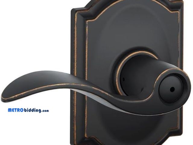 Lot 88-493966 - Accents F40 V Acc 716 CAM Camelot Collection Accent Aged Bronze Bed and Bath Lever