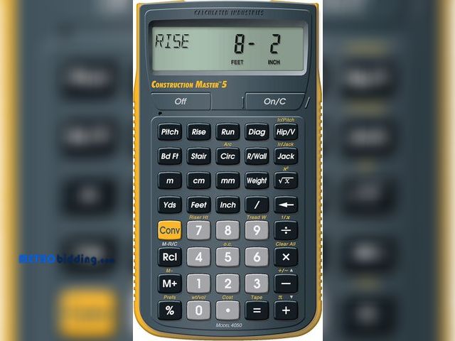 Lot 88-480537 - Calculated Industries 4050 Construction Master 5 Construction Metric and Imperial Calculator for Con...
