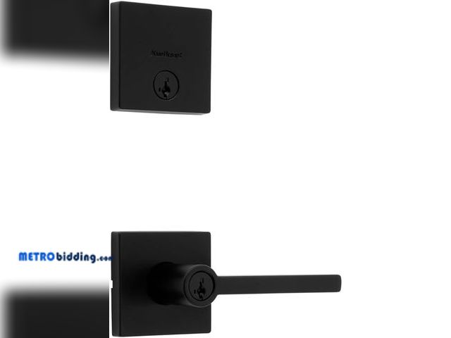 Lot 88-480028 - Kwikset 991 Halifax Keyed Entry Lever and Single Cylinder Deadbolt Combo Pack Featuring SmartKey and...