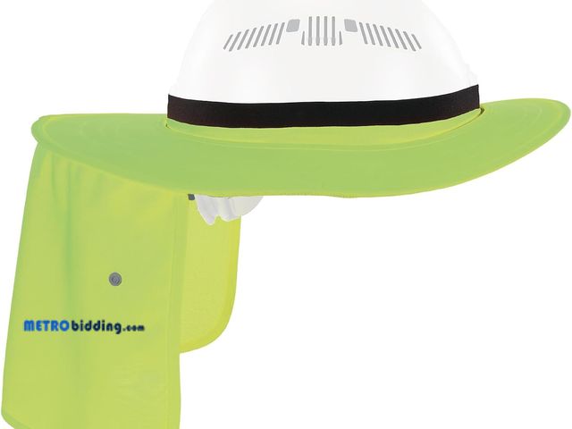 Lot 88-482412 - Ergodyne Chill Its 6661 Universal Hard Hat Brim Sun Shade with Neck Flap, Safety Helmet Sun Shield