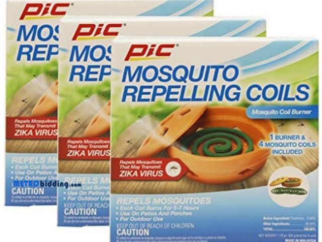 Lot 88-483366 - PIC Mosquito Coil Holder Terra Cotta Burner with 4 Mosquito Coils [Set of 3]