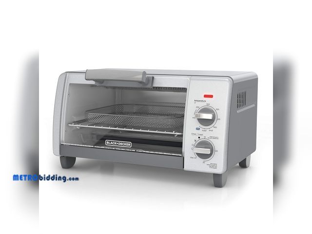 Lot 88-498063 - BLACK+DECKER Crisp N Bake Air Fry 4-Slice Toaster Oven, Gray, TO1785SG