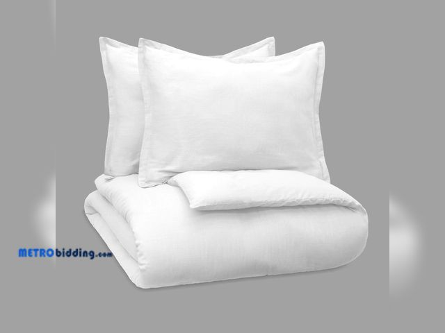 Lot 88-492918 - Vue LARKING(Gauze) 100% Cotton Coverlet Cover Sets with 2 Decorative Shams, Bright White