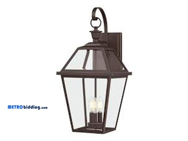Lot 88-495973 - Home Decorators Collection Glenneyre 24 Oil-Rubbed Bronze Outdoor Wall Lantern with Clear