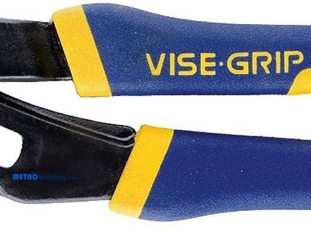 Lot 88-498028 - IRWIN VISE-GRIP Tools GrooveLock Pliers, V Jaw, 6-inch (4935351), Black, Blue Yellow, Silver, 6"