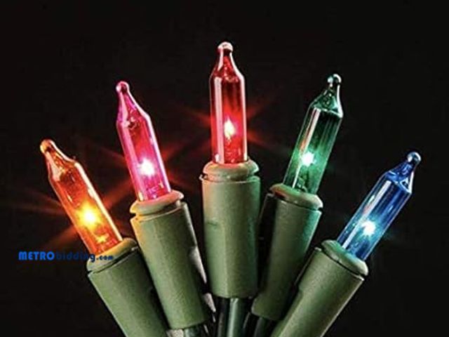 Lot 88-481123 - Home Accents Holiday 22 ft. 100-Lights String-to-String Incandescent Lights Mini Bulb Multi Color