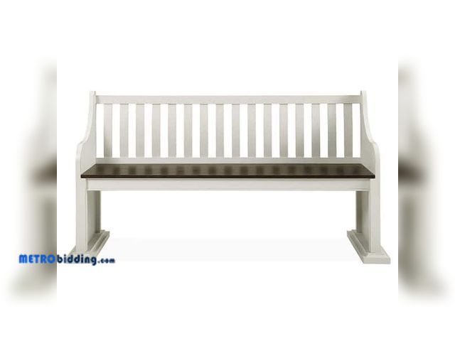 Lot 88-498745 - Steve Silver Joanna 18 in. Dark Oak and Ivory Bench