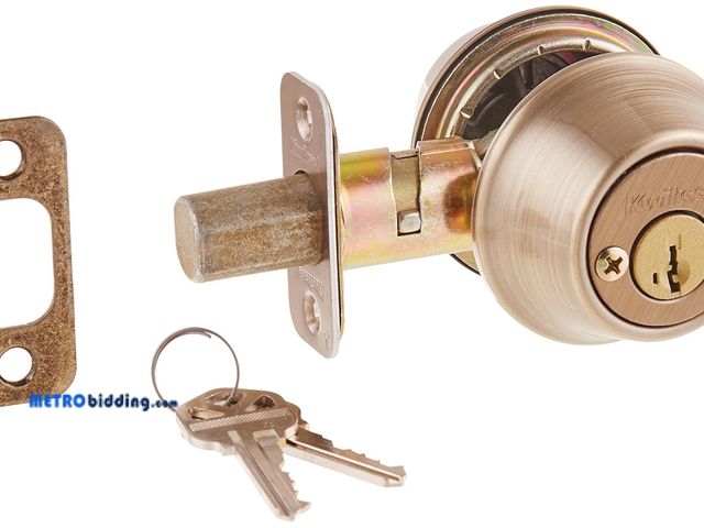 Lot 88-480044 - Kwikset 665-S Double Cylinder Deadbolt with SmartKey from the 660 Series, Antique Brass
